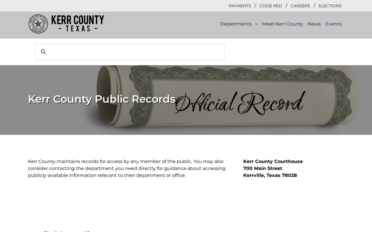 Kerr County criminal history public records hub